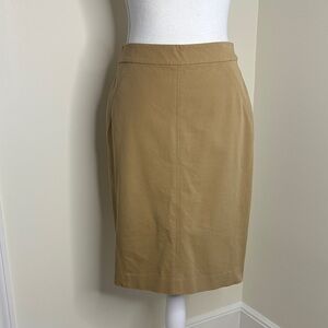 Ann Taylor Tan Pencil Skirt. Size 0
